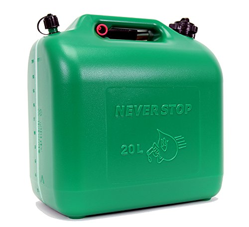 Never Stop Kraftstoffkanister Benzinkanister Reservekanister Kunststoff grün 20 Liter UN Zulassung - 1
